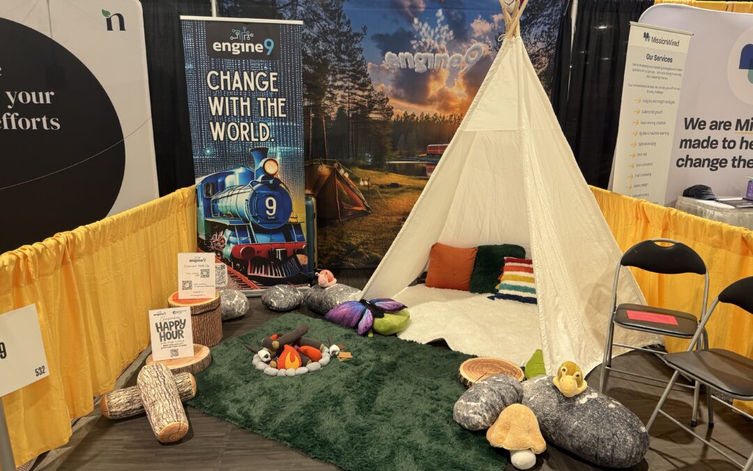 a campground scene set up in an exhibit booth at a professional. It demonstrates the importance of goal planning and identifying our goals.