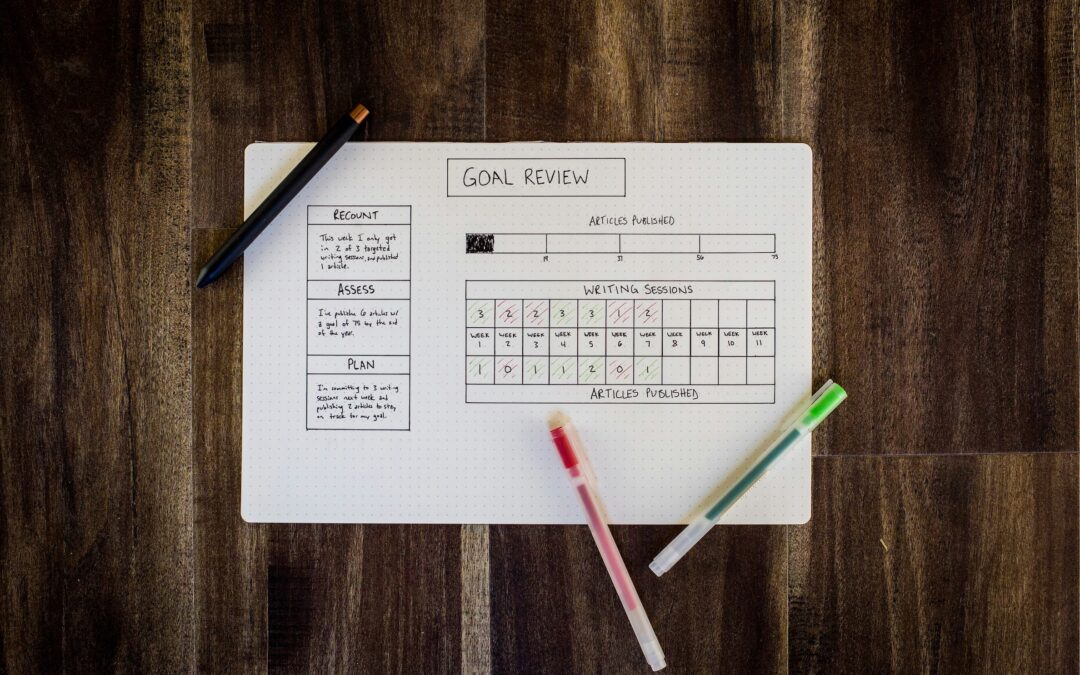 How to plan for next year? This image shows someone mapping out their goals on a piece of paper.